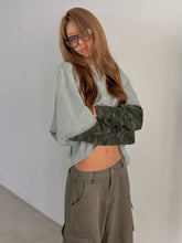 Ryann Long Sleeve Layered Top Grey / Camo