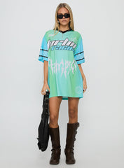 Turbo Champion Moto Jersey Top Blue / Green